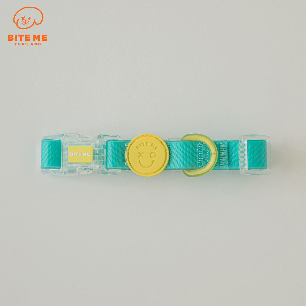 Bite Me XO Waterproof Collar - Aqua Mint - S